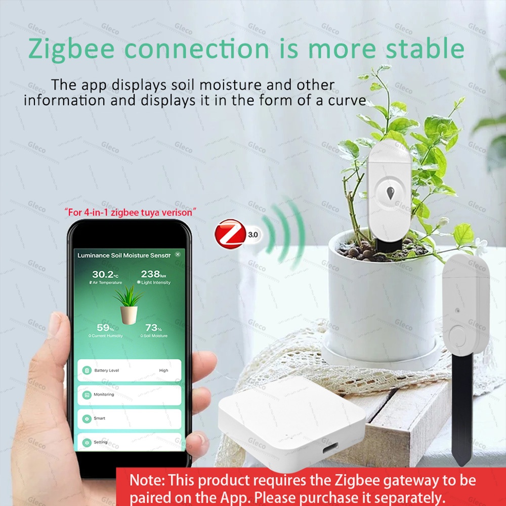 Zigbee Soil Moisture Sensor Me - Plant Monitor recension och pris